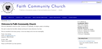 Screen shot of the Faith Topeka Church Website