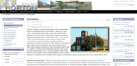 Screen shot of the City of Horton Web site